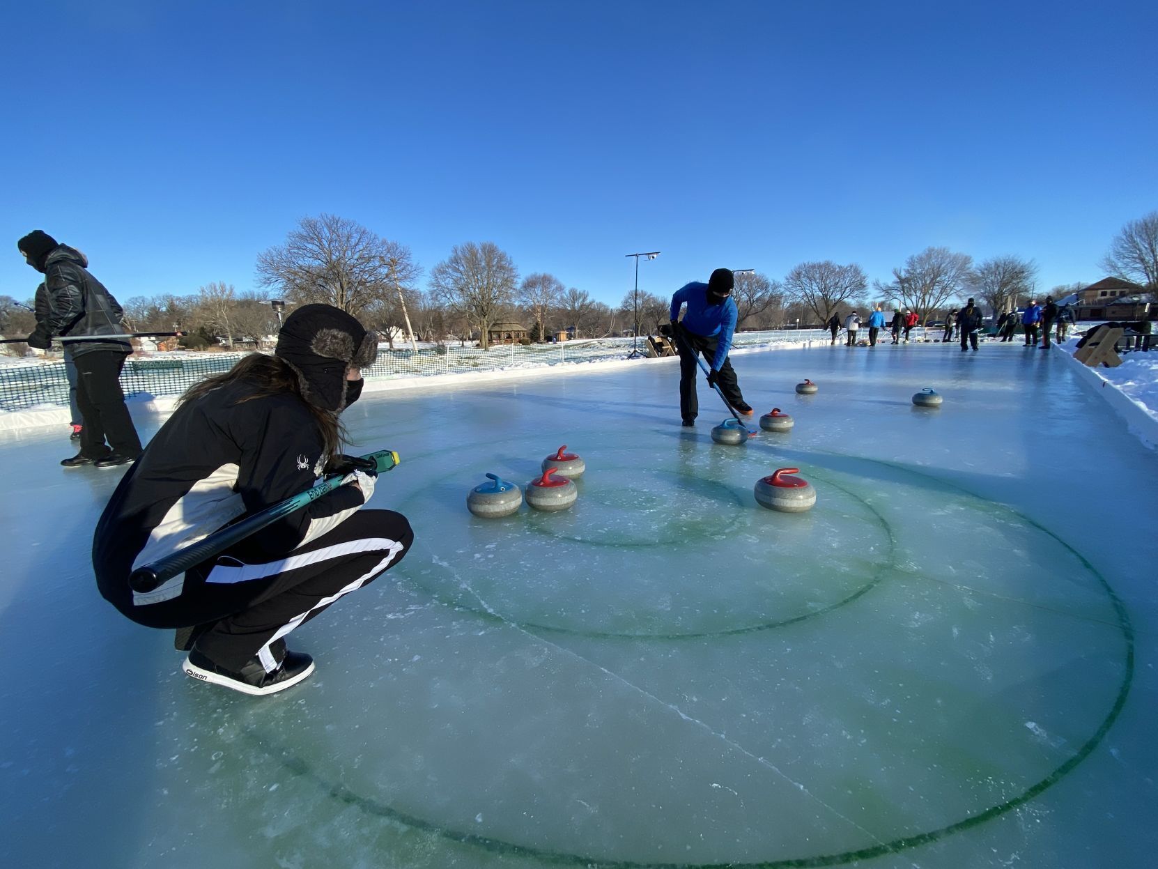 Outdoor Curling in Monona